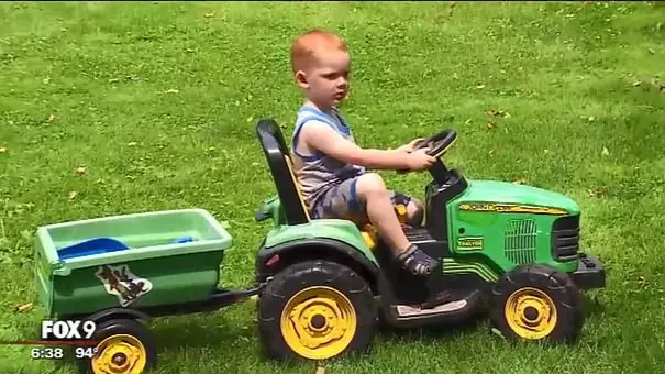 Two-Year-Old Rescued By Police After Driving His Toy Tractor To The Fair