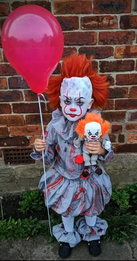 You can turn your child into a very creepy clown for about £20.