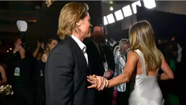 Brad and Jen shared a sweet moment at the SAG awards in January (