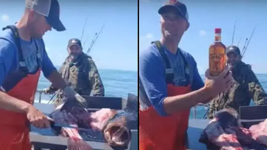 Fisherman Finds Unopened Bottle Of Fireball Whisky Inside A Fish
