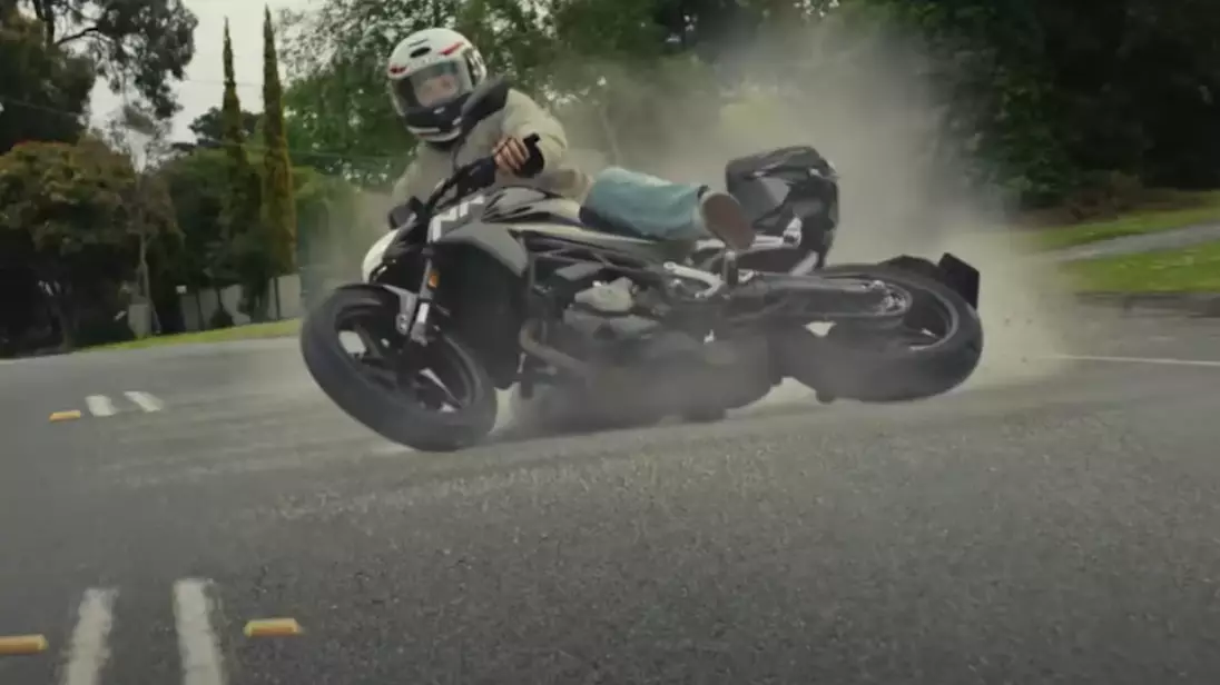 ​Graphic Ad Shows Motorbike Rider’s Foot Get Mangled In Accident