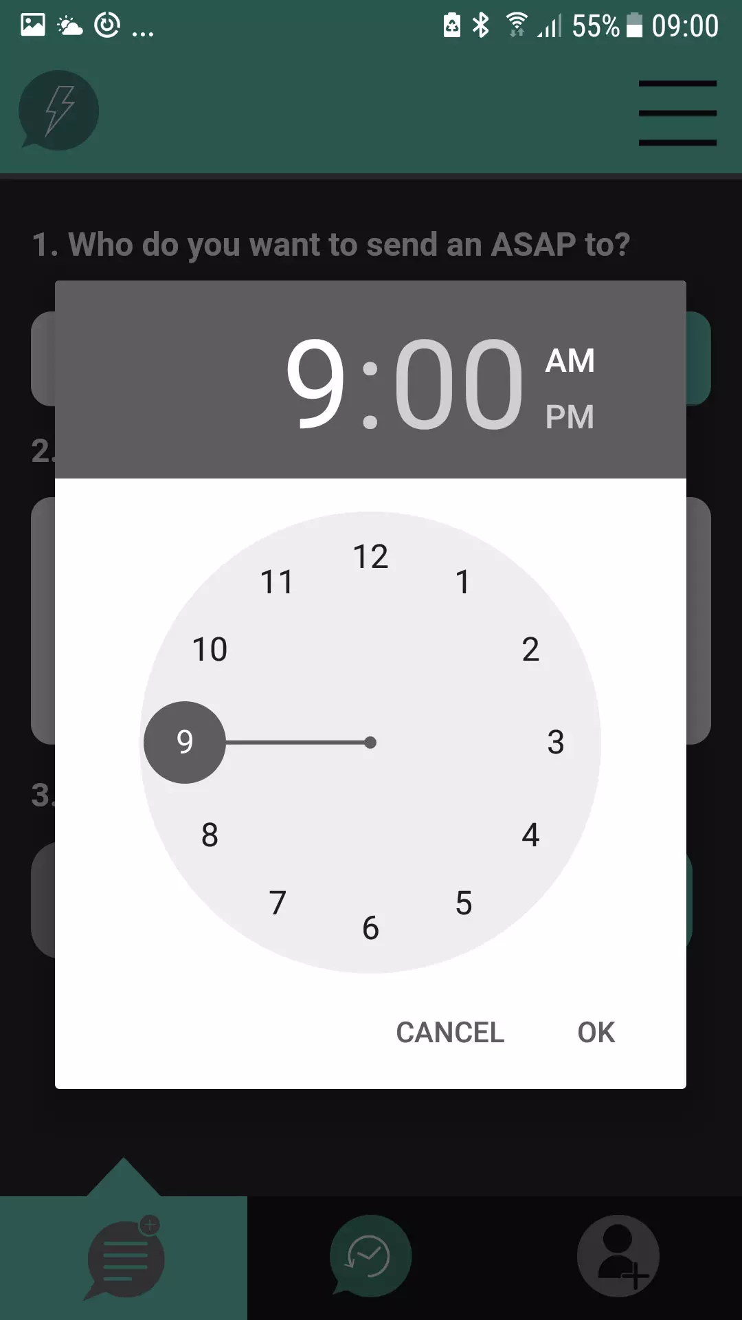 The app freezes the child's phone and sounds an alarm until it is answered.