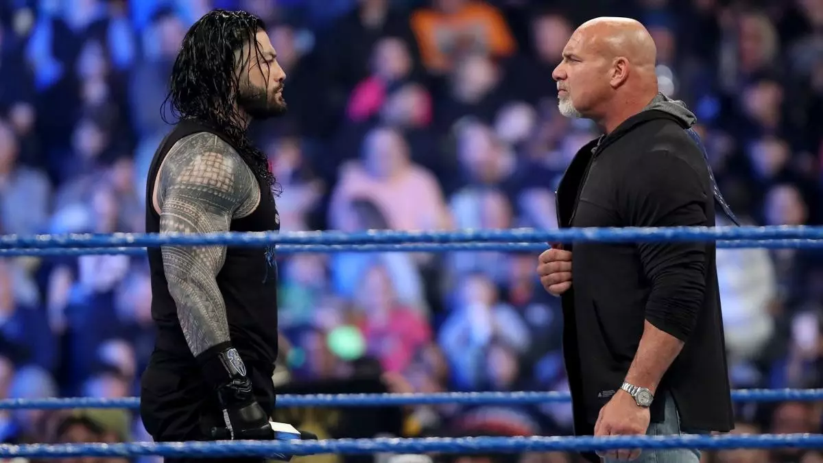 Reigns was set to face Goldberg for the Universal Championship at WrestleMania in April. (Image
