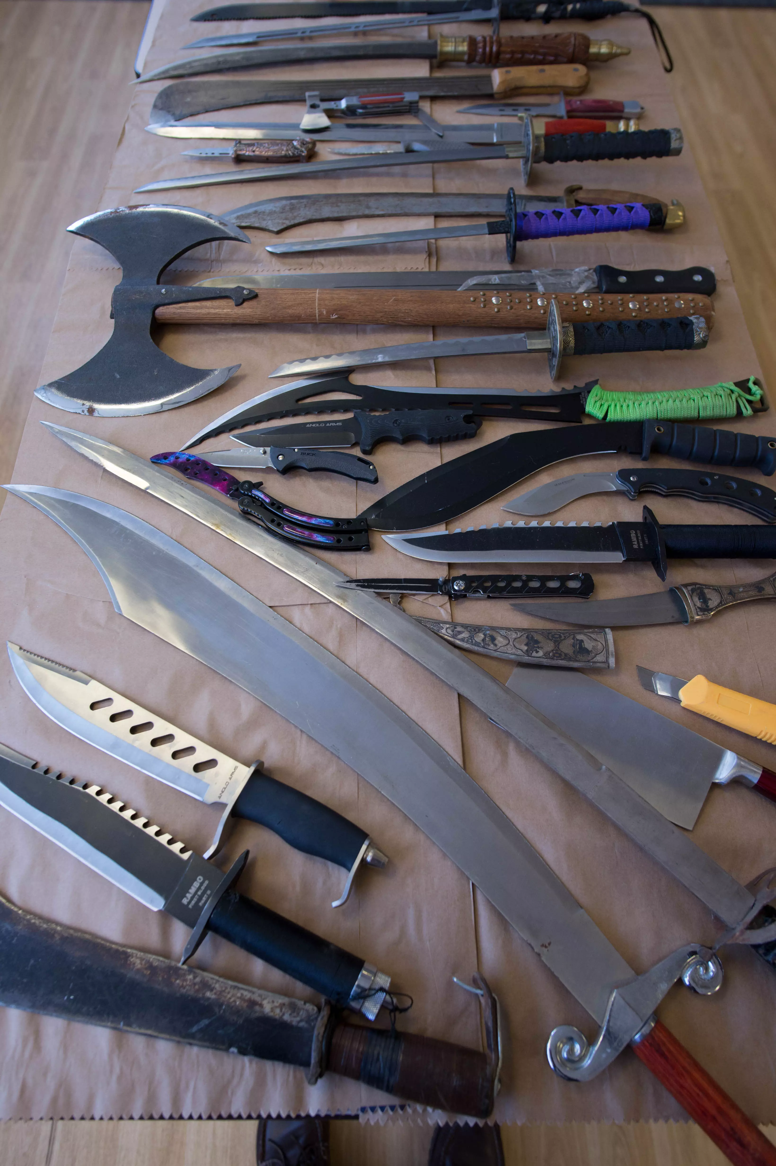 These are literally some of the weapons that have been recovered by London officers.