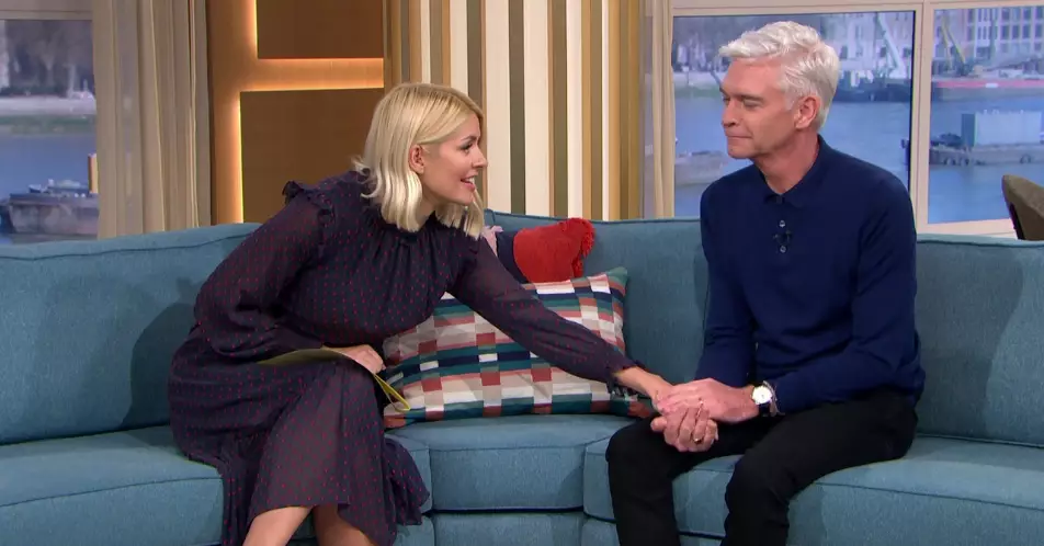 Holly Willoughby comforted an emotional Phil (