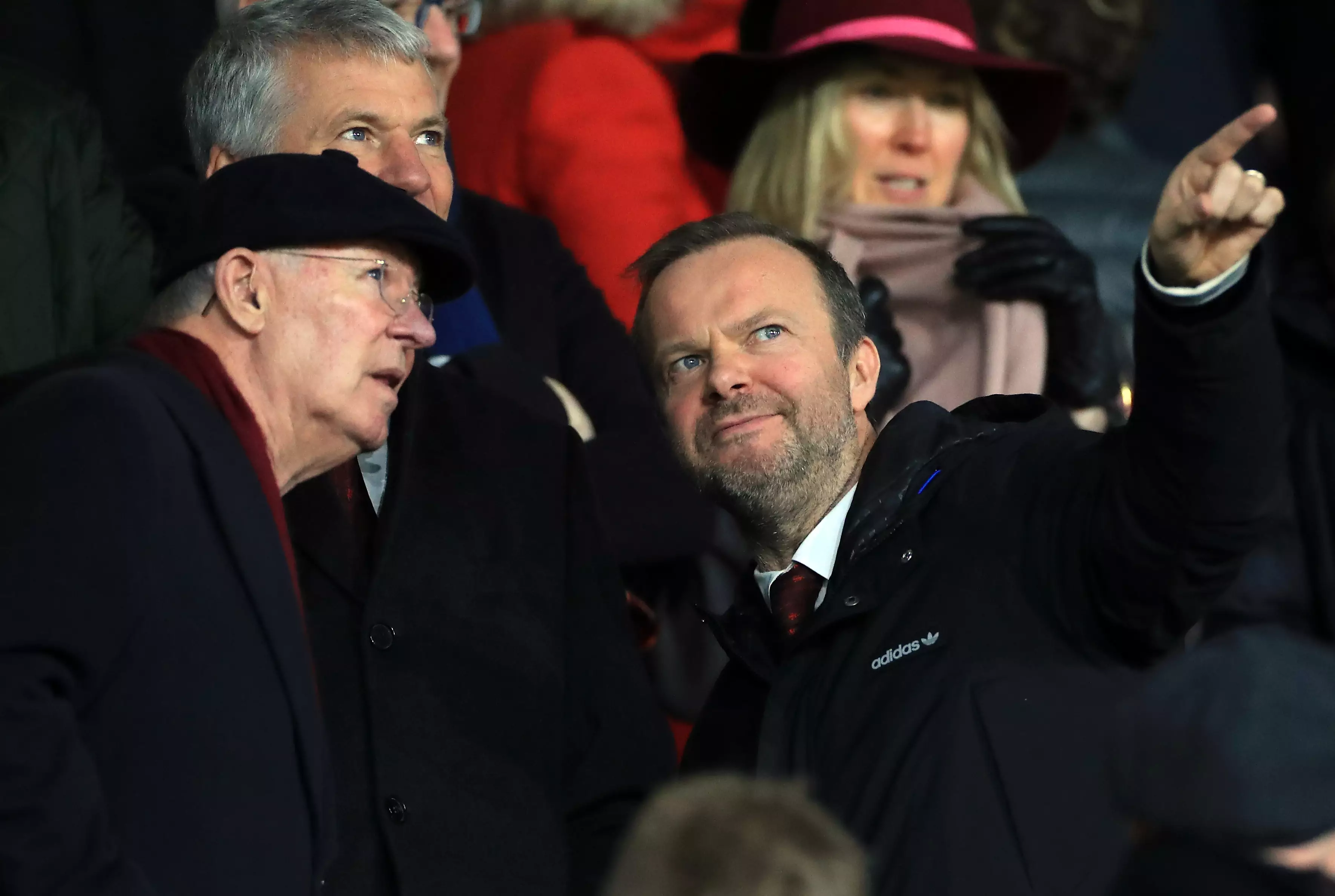 Fergie talking to Ed Woodward during a recent United game. Image: PA Images