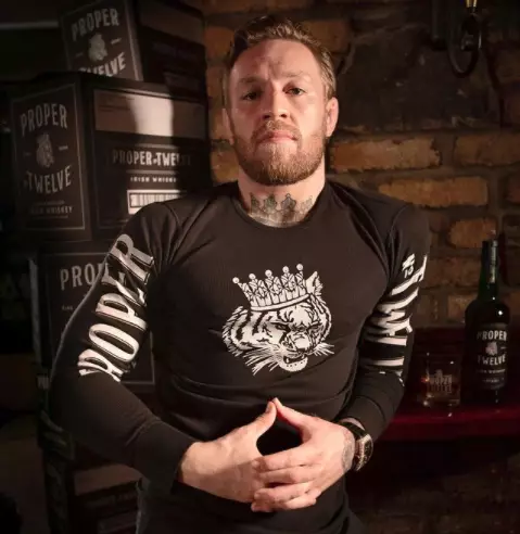 Conor McGregor promoting his Proper No. Twelve whiskey brand (