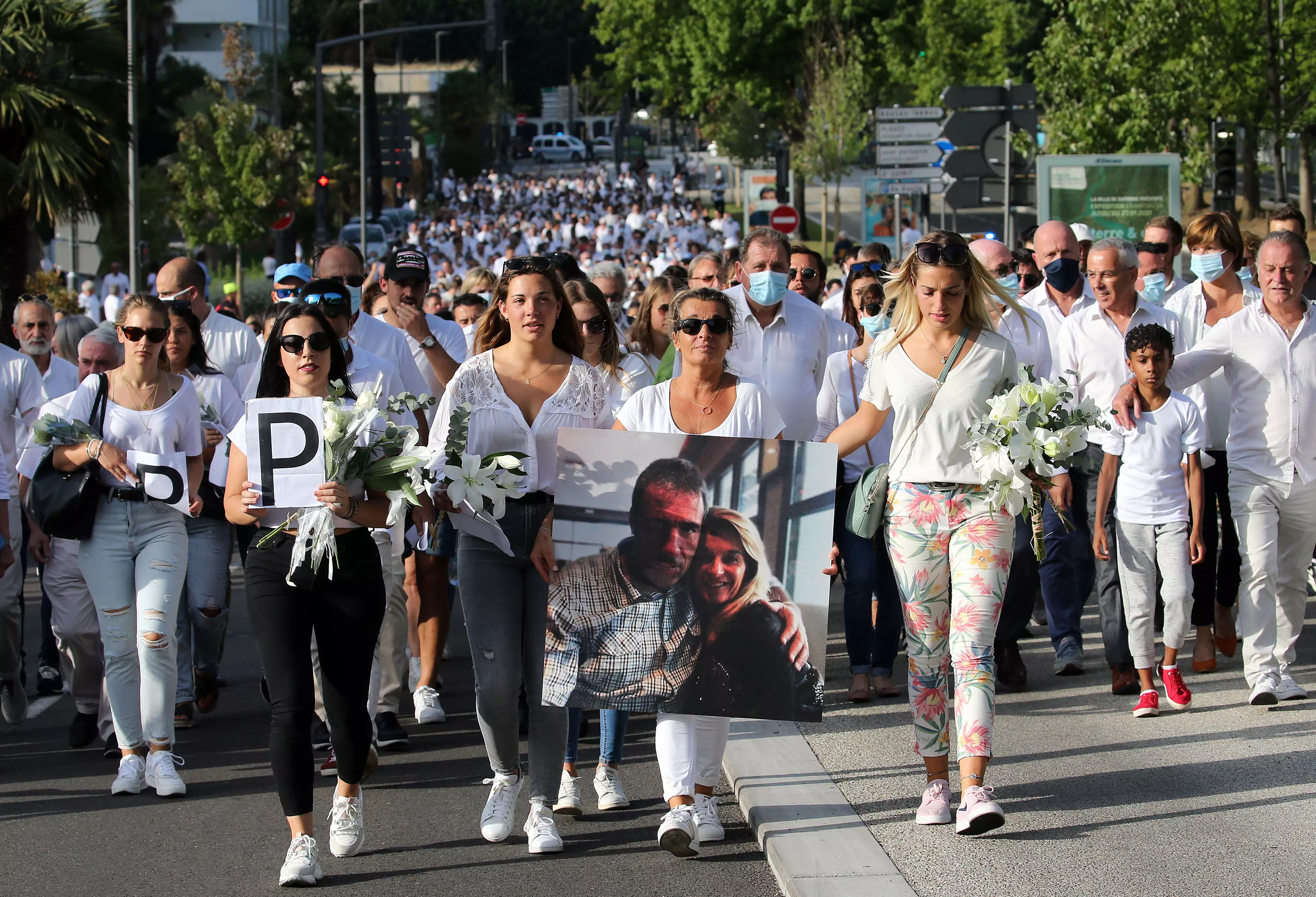 Thousands marched in Mr Monguillot's memory.