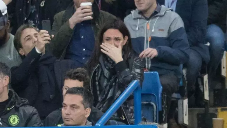Antonio Conte's Wife Elisabetta Spotted Crying In The Stands During Chelsea vs Watford