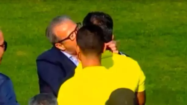 WATCH: Tunisian Chairman Pinches Linesman's Bum. Receives Lifetime Ban From Football
