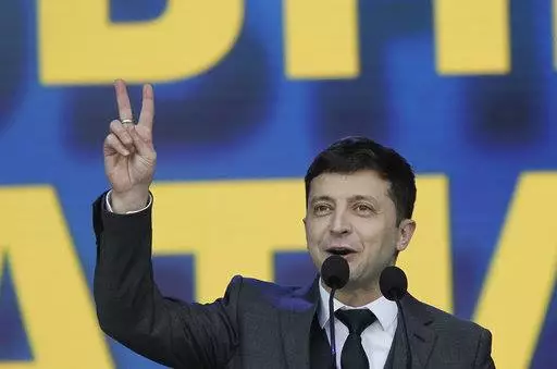 Polls suggest Volodymyr Zelensky has won by a landslide.
