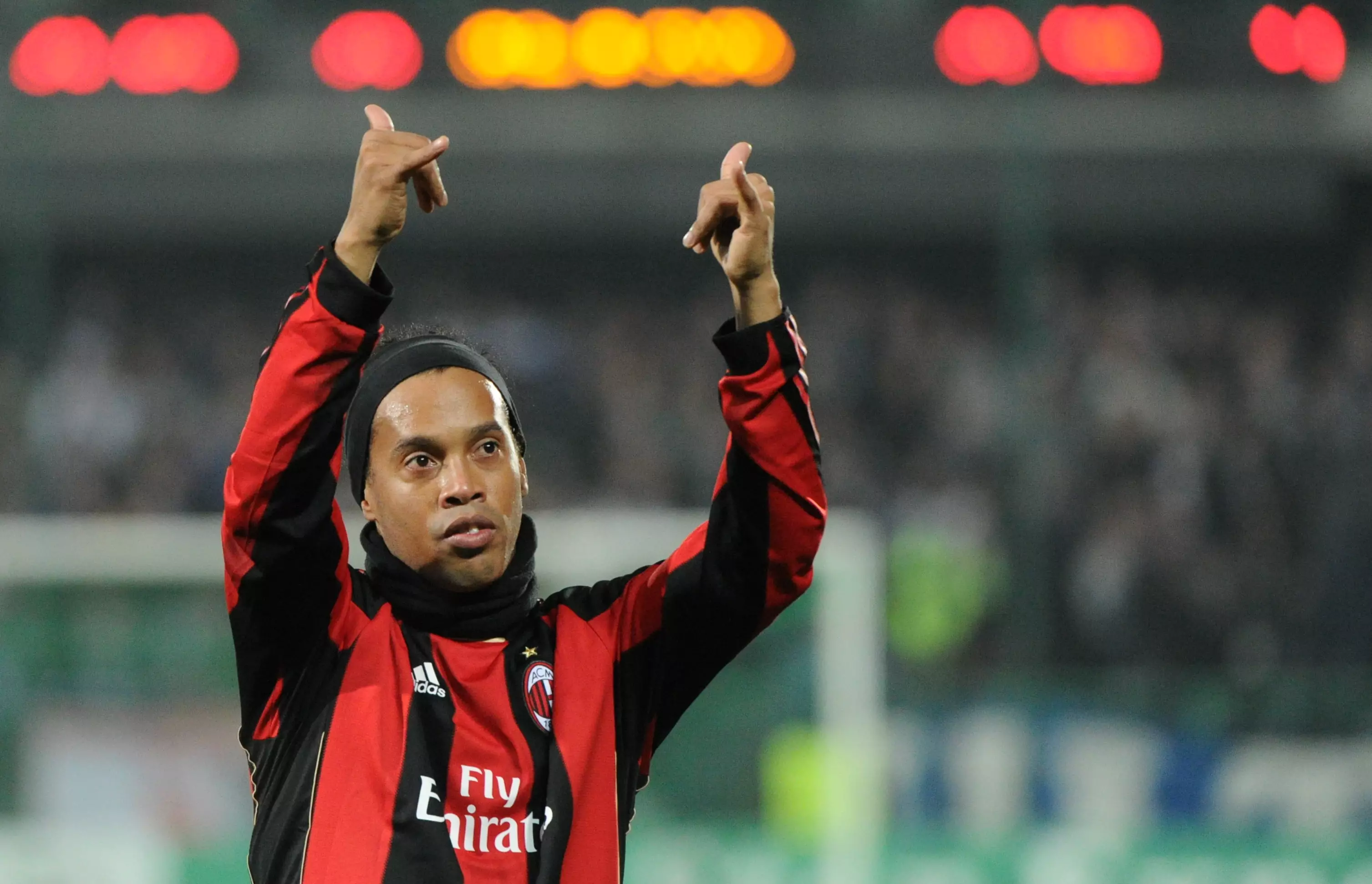 Ronaldinho for AC Milan. Image: PA