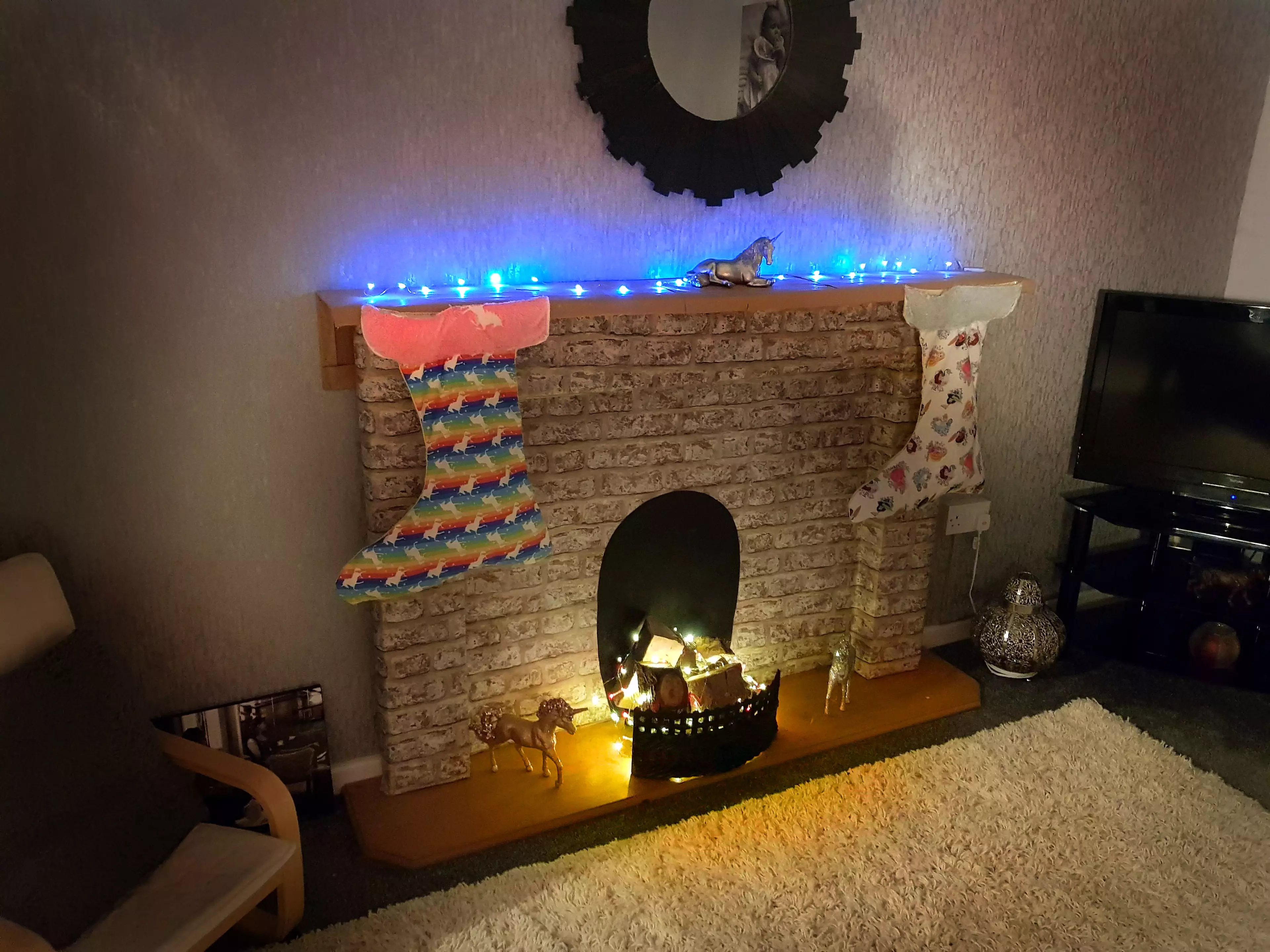 A Chester mum has built her own fireplace for £2. (
