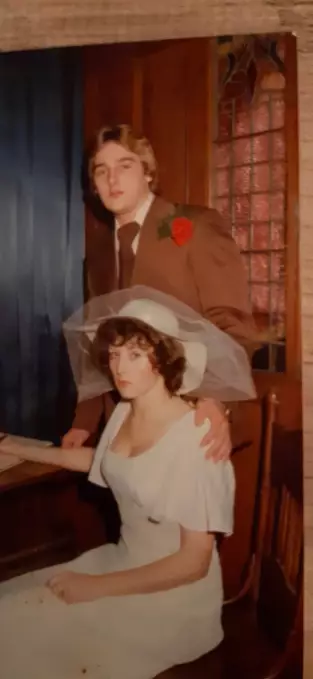 Dave and Shirley on their wedding day (