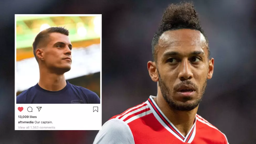 Pierre-Emerick Aubameyang's Brother Deletes Comment About Granit Xhaka's Arsenal Captaincy 