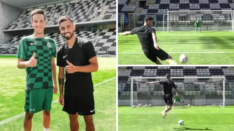 Bruno Fernandes Surprises 17-Year-Old Goalkeeper With Shooting Session And His Technique Is Next Level