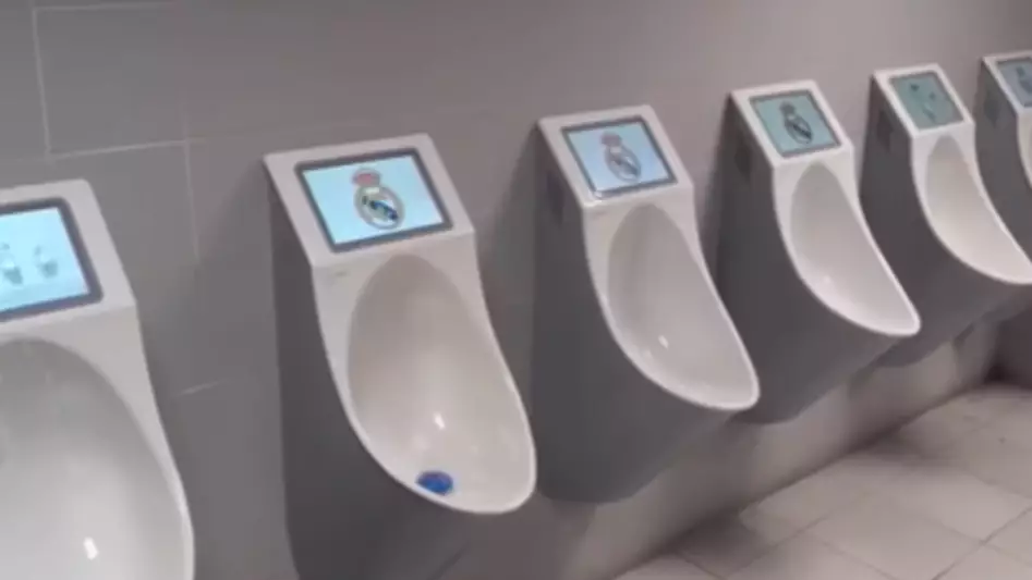 Real Madrid Install TV Screens On Urinals At The Bernabeu 