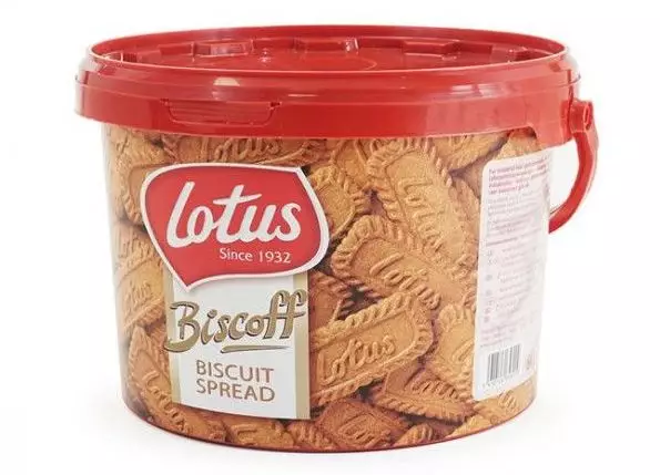 The 1.6kg tub of golden biscuit spread costs £9.99 (