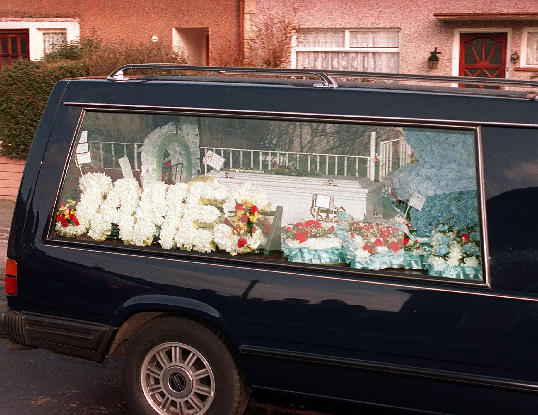 James Bulger's funeral procession.