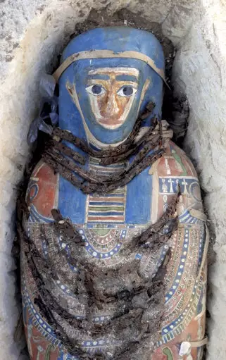 An expert from Egypt's Antiquities Ministry revealed three of the mummies are in excellent condition and date from the 'late era' of Ancient Egypt.