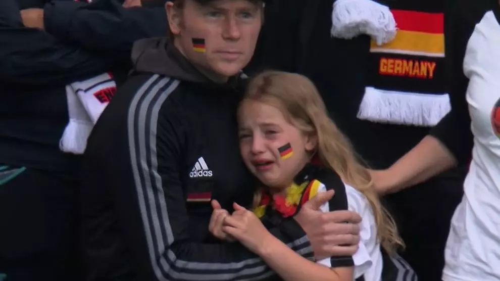 Fundraiser Has Been Set Up For Young Crying German Supporter