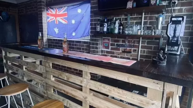 Sydney Man Builds Wife A $300 Pub In Their Garage In Just A Few Hours