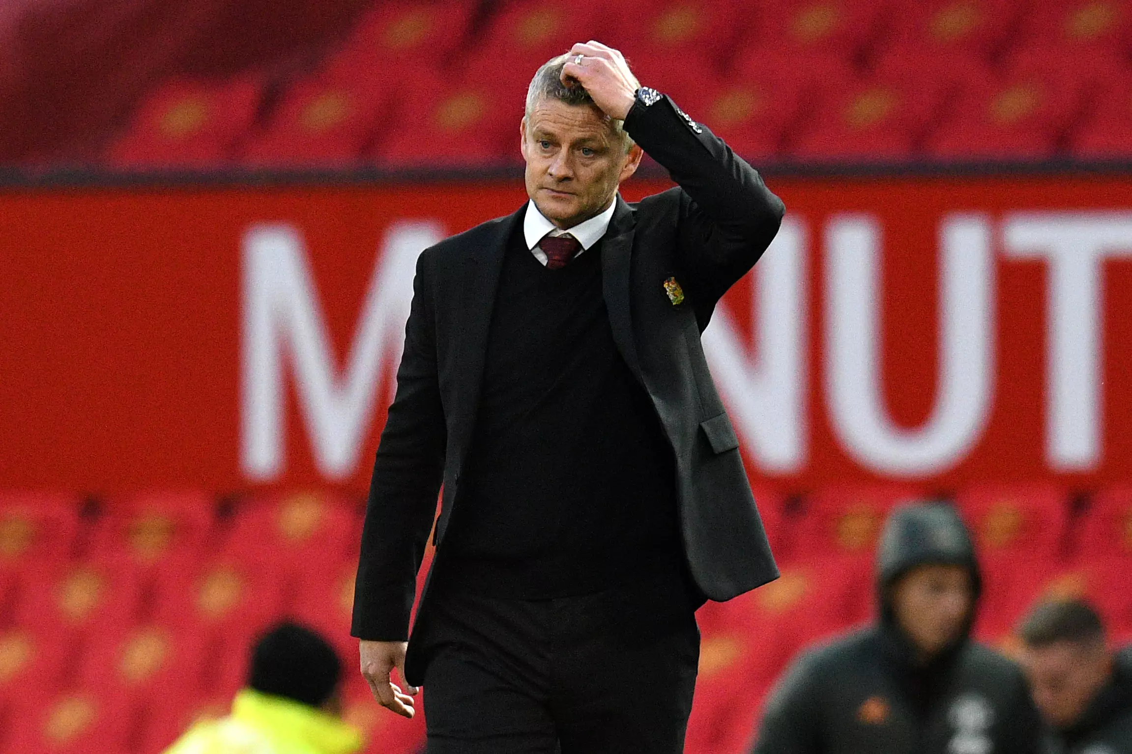 Solskjaer during the loss to Spurs. Image: PA Images