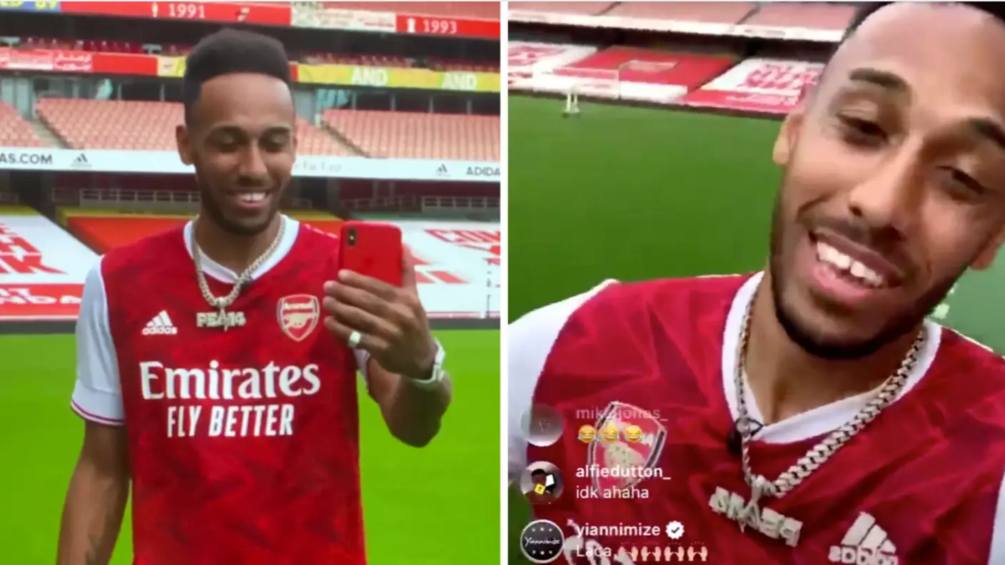 Pierre-Emerick Aubameyang Announces New Contract At Arsenal On Instagram Live
