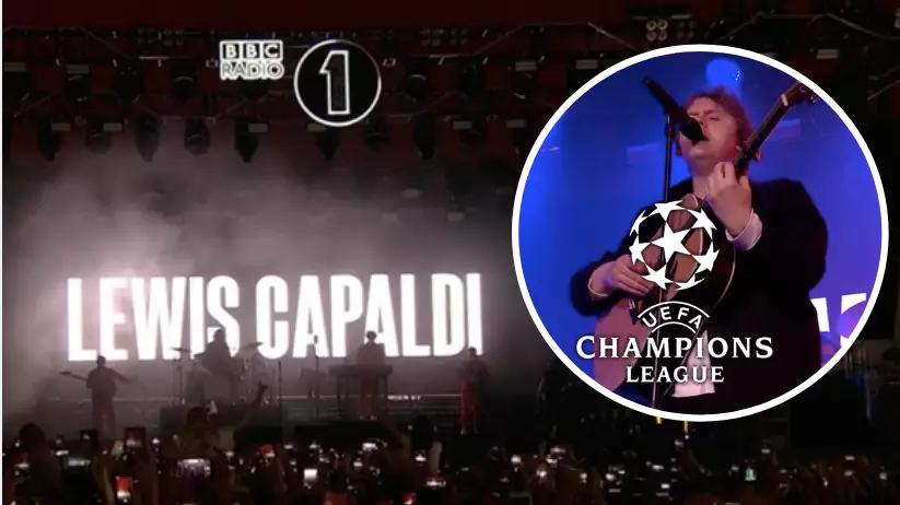 Lewis Capaldi Comes Out To Champions League Anthem At BBC Radio 1 Big Weekend 
