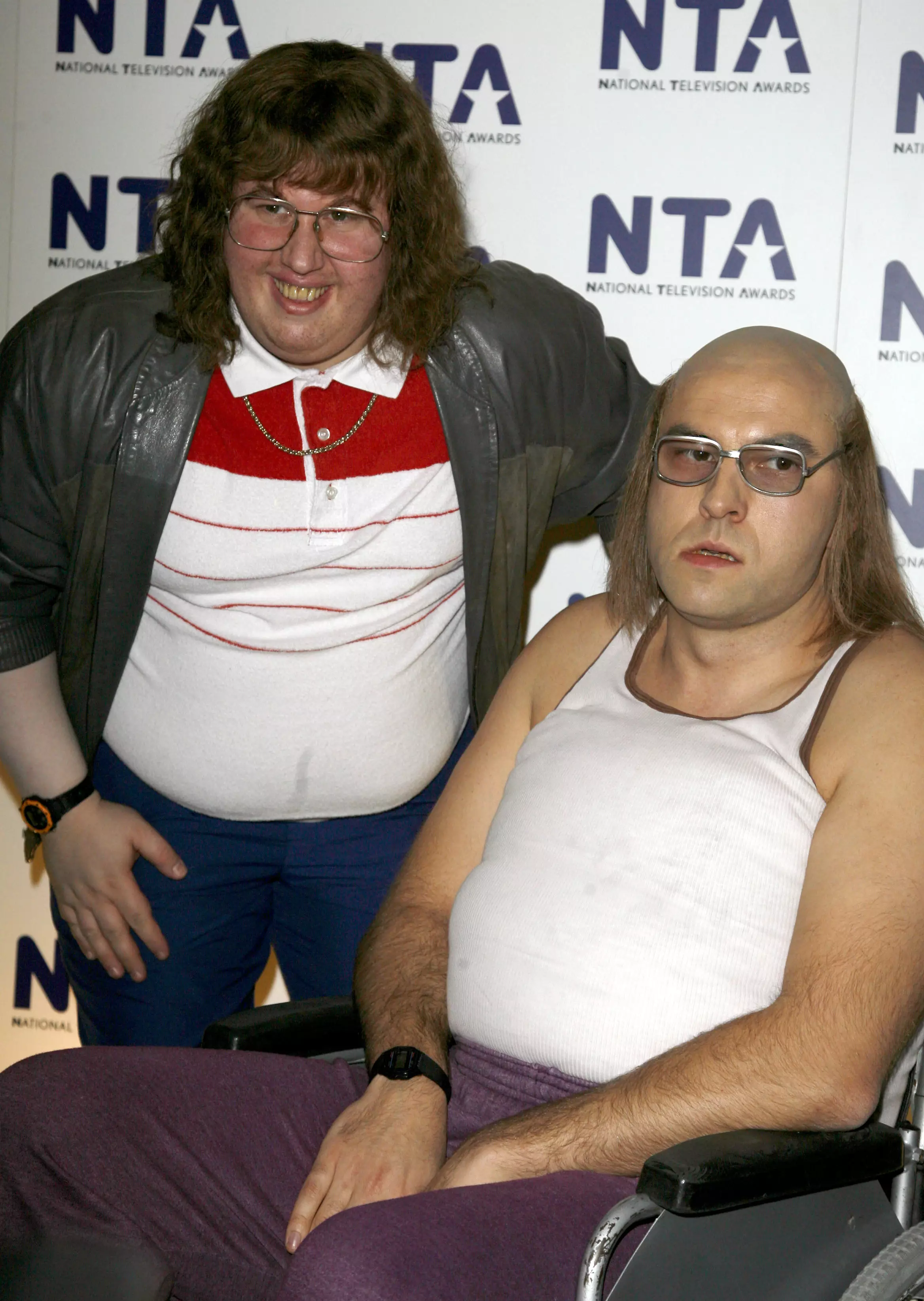 David Walliams and Matt Lucas in the press room at the 2007 National Television Awards.