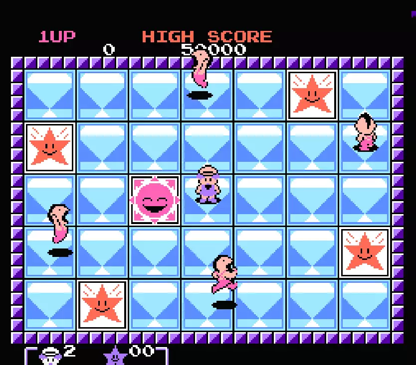A screenshot from Mendel Palace on the NES /