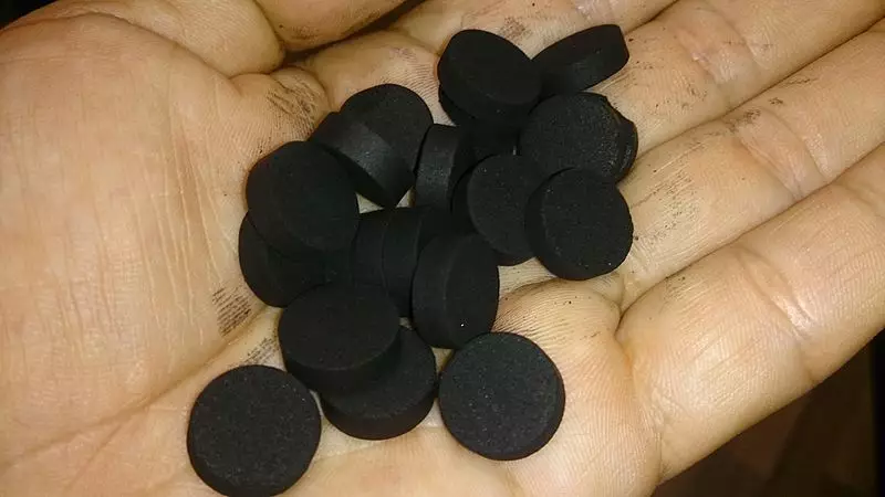 'Medicinal charcoal tablets.