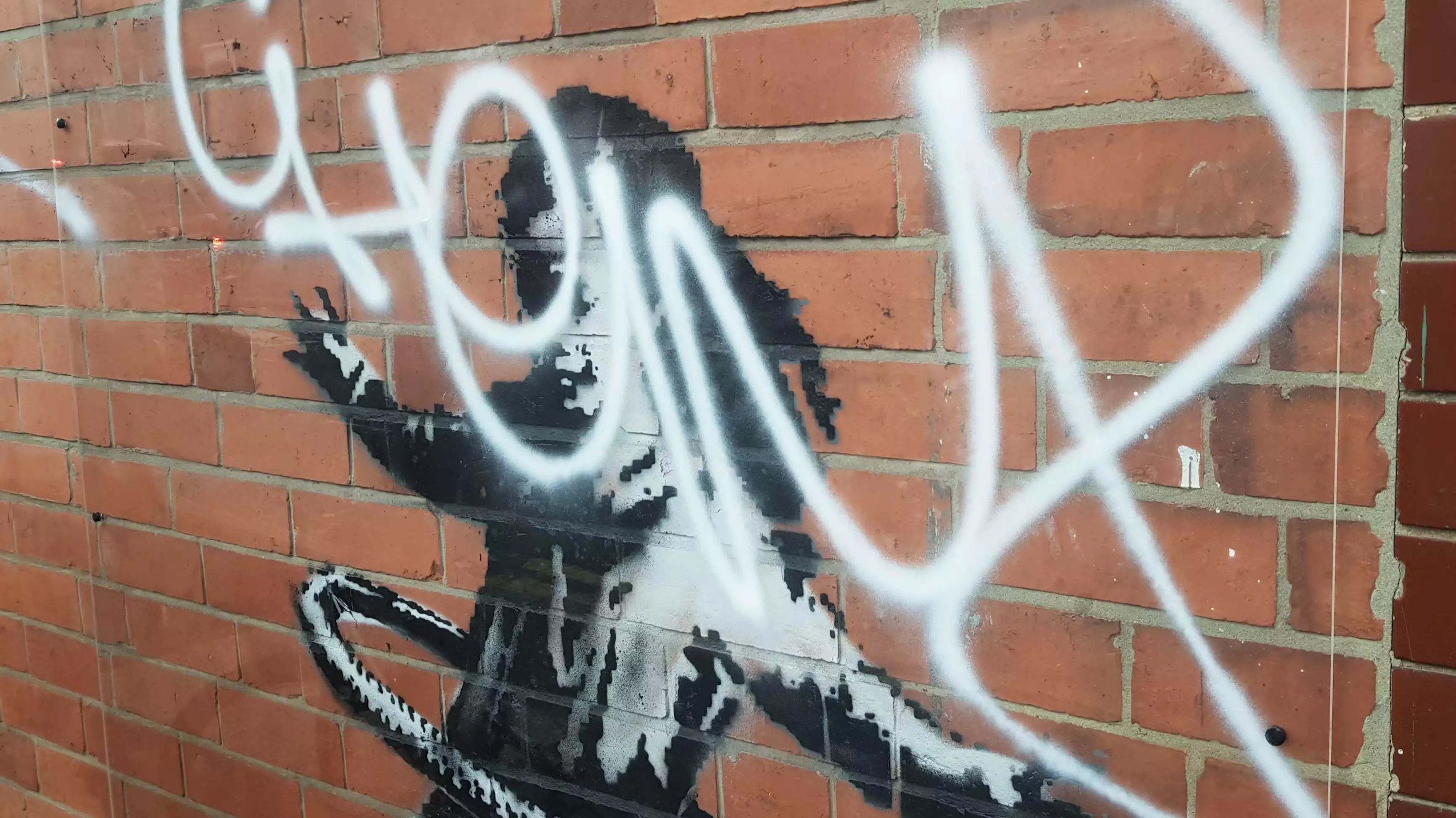 Someone Has Graffitied Over A Banksy Artwork In Nottingham