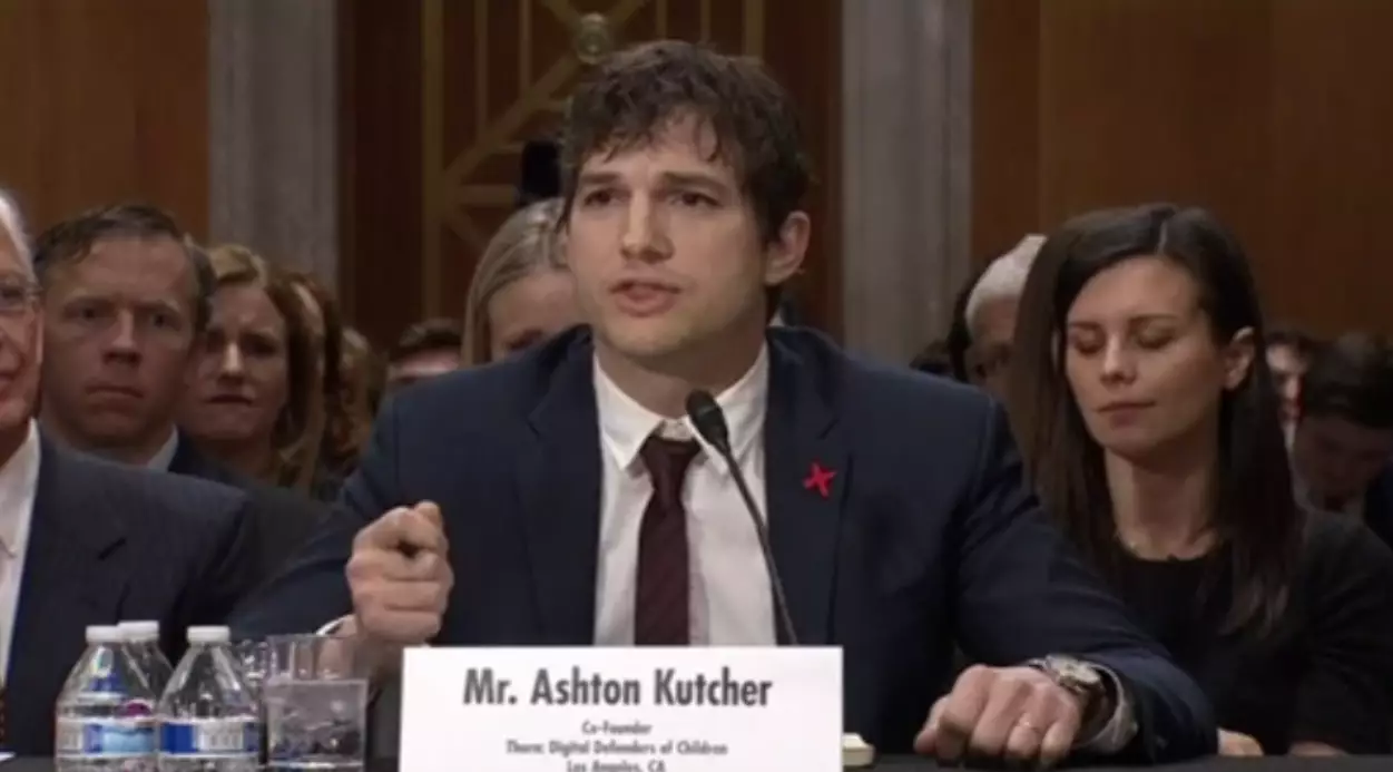Ashton Kutcher Gets Emotional When Talking About Combating Child Sex Abuse