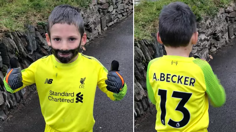 Little Lad Dresses Up As Alisson For Halloween Party, Liverpool Keeper Brilliantly Responds