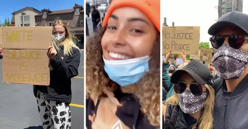Amber Gill, Sophie Turner And Kate And Rio Ferdinand Among Celebs At Anti-Racism Protests