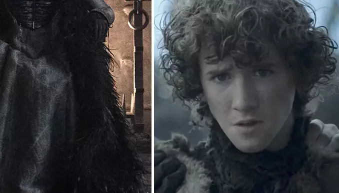 The unruliness of the cloak was Rickon.