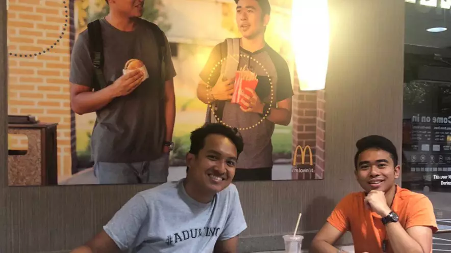 Two Friends Hung A Fake Poster Of Themselves In McDonald's