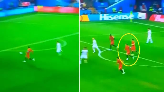 Cristiano Ronaldo Sprints Incredible 80 Yards In A Matter Of Seconds Against Spain