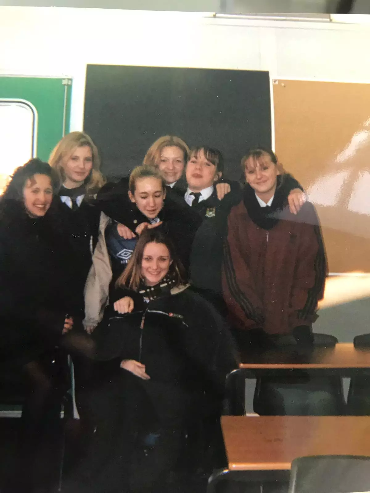 The girls when they were at school.