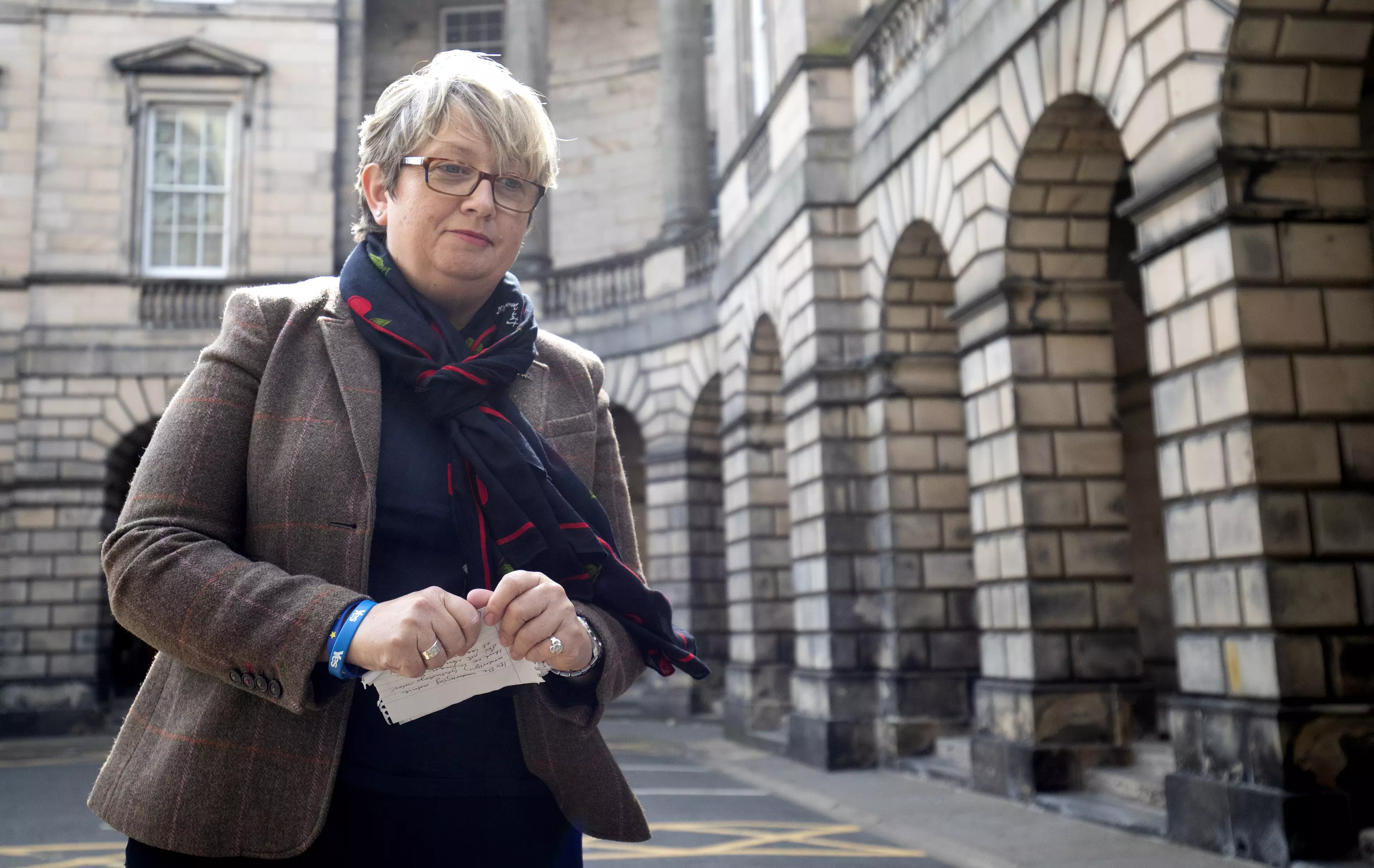SNP MP Joanna Cherry, who led the legal challenge, outside the Court of Session in Edinburgh.