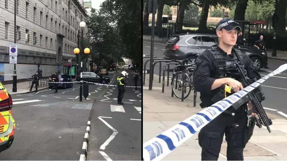 Car Collides Into Barriers Outside Houses Of Parliament Injuring Pedestrians