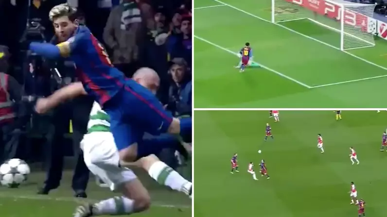Compilation Of Lionel Messi Performing 'Leo Lift' And Making The Champions League His Playground