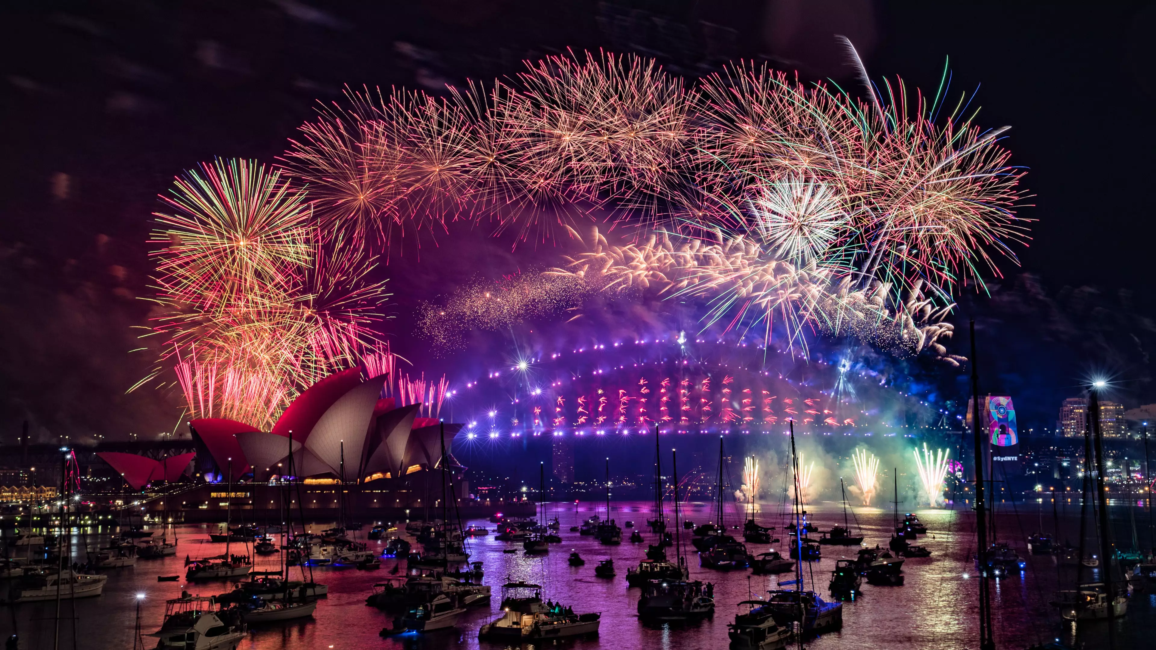 Australia Welcomes In 2020 With Sydney Fireworks Display 