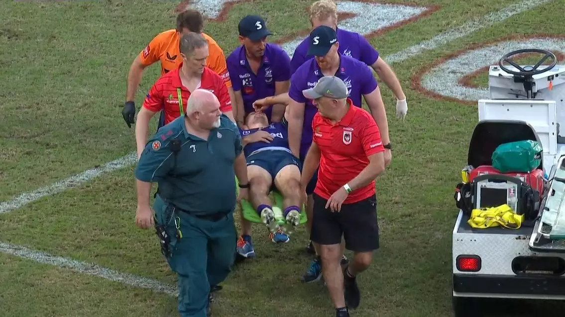 Ryan Papenhuyzen Stretchered Off After Copping Horror High Shot From Tyrell Fuimaono
