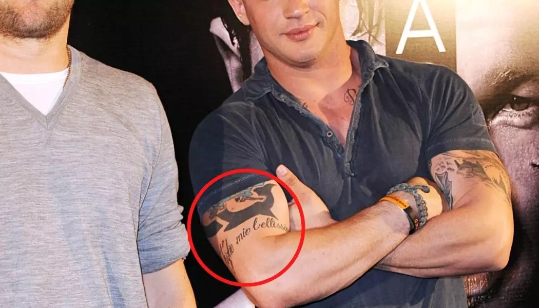 Tom Hardy's 'Figlio mio bellissimo' tattoo (