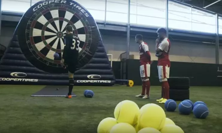 WATCH: Arsenal Players Try Their Hand At Football Darts