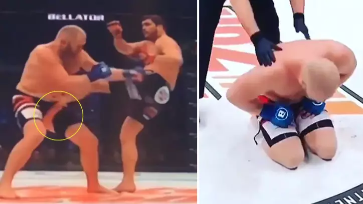Bellator 215 Main Event Ends No Contest After Brutal Kick To The Balls 15 Seconds In