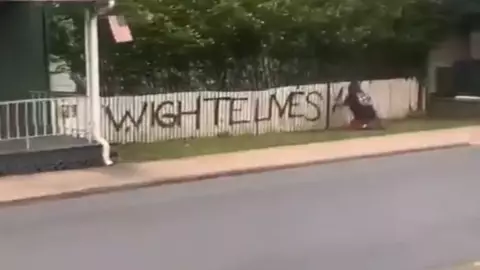 US Resident Filmed Painting 'Wighte Lives Matter' On Fence