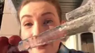 Meteorologist Reveals Why People Shouldn't Be Eating Icicles